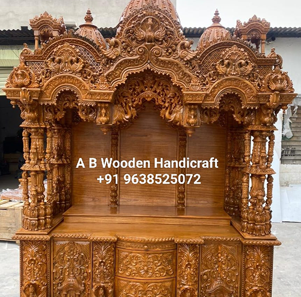 Hand Painted Wooden Temple Manufacturer in India