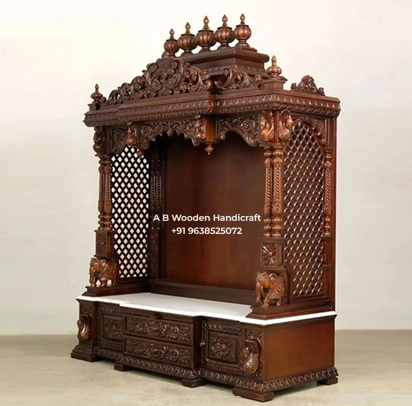 Teakwood Temple Manufacturers in Ahmedabad